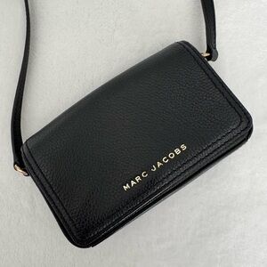 Marc Jacobs Black Pebbled Leather Crossbody Bag